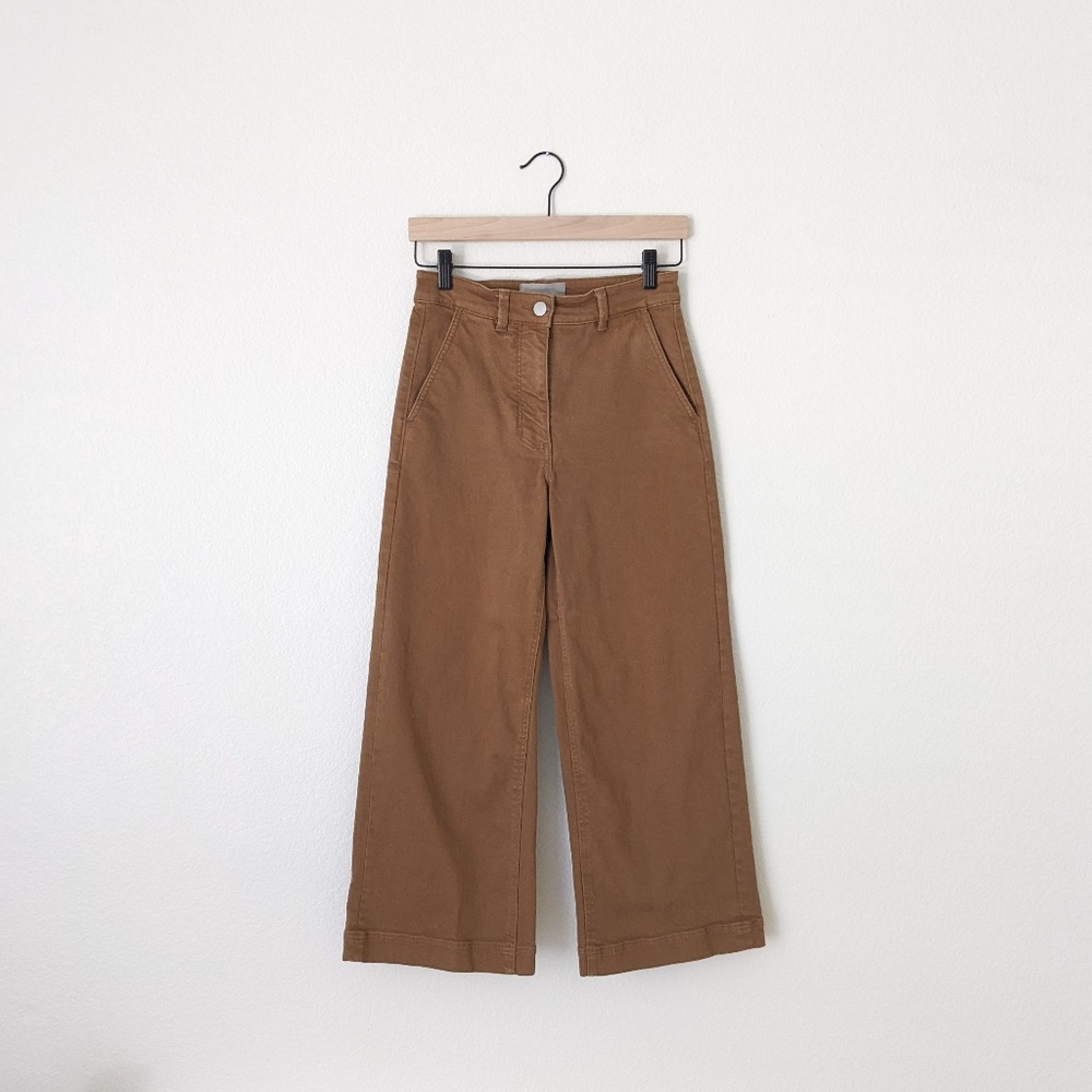Everlane Cropped Wide Leg Pant Ochre Brown